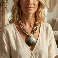 Pacifica Necklace (Sand) | Mother of Pearl Shell - Gardenia Jewelry