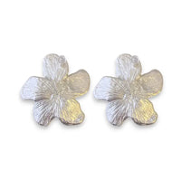 The Silver Hibiscus Flower Earring