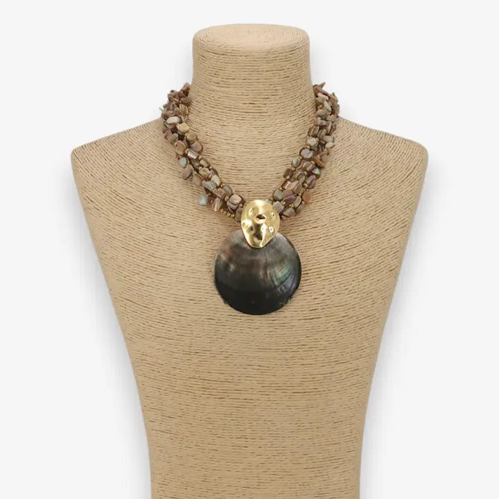 Pacifica Necklace (Sand) | Mother of Pearl Shell - Gardenia Jewelry