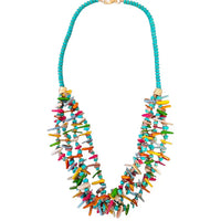 The Isla Necklace | Turquoise Beaded Chip - Gardenia Jewelry