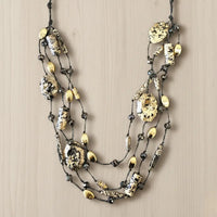 Long Multi Strand Jasper Stone Necklace