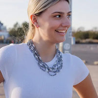 The Sylvie Necklace | Beaded Hematite Pearl Necklace