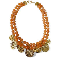 The Dinara Necklace | Amber Gold Coin
