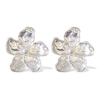 The Silver Hibiscus Flower Earring