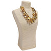 Chunky Golden Seashell Collar Statement Necklace