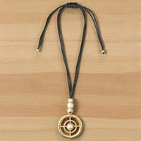 Long Beaded Pendant Cord Necklace | Statement Jewelry | Boho