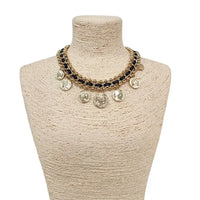 The Cleo Necklace | Leather & Coin Collar