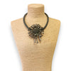Chunky Snowflake Pendant Collar Necklace