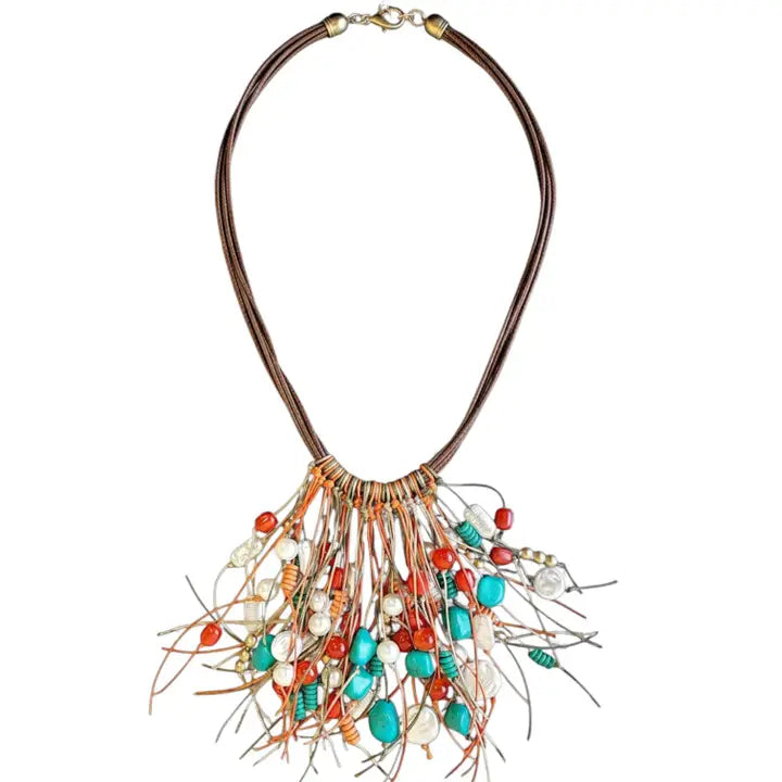 The Dylan Necklace | Beaded Turquoise Coral
