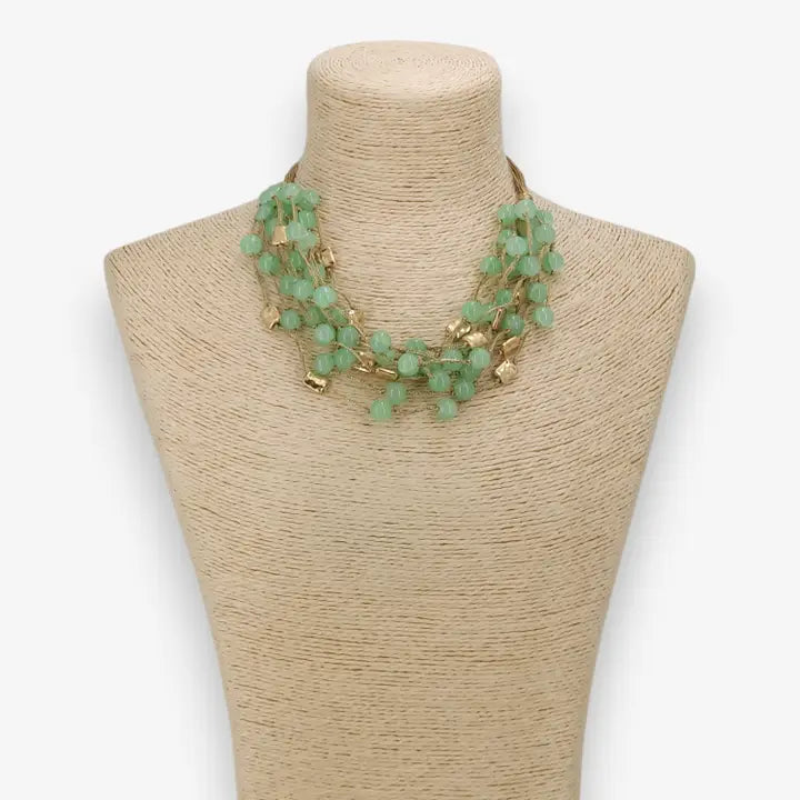 The Giada Necklace | Coastal Green Beaded