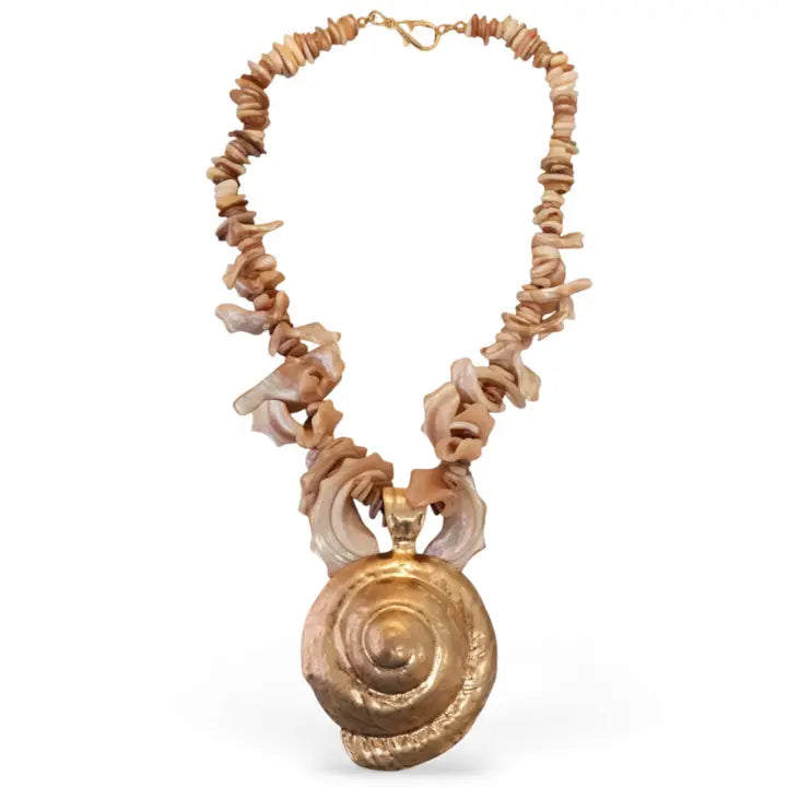 The Marisol Necklace | Chunky Mocha Seashell