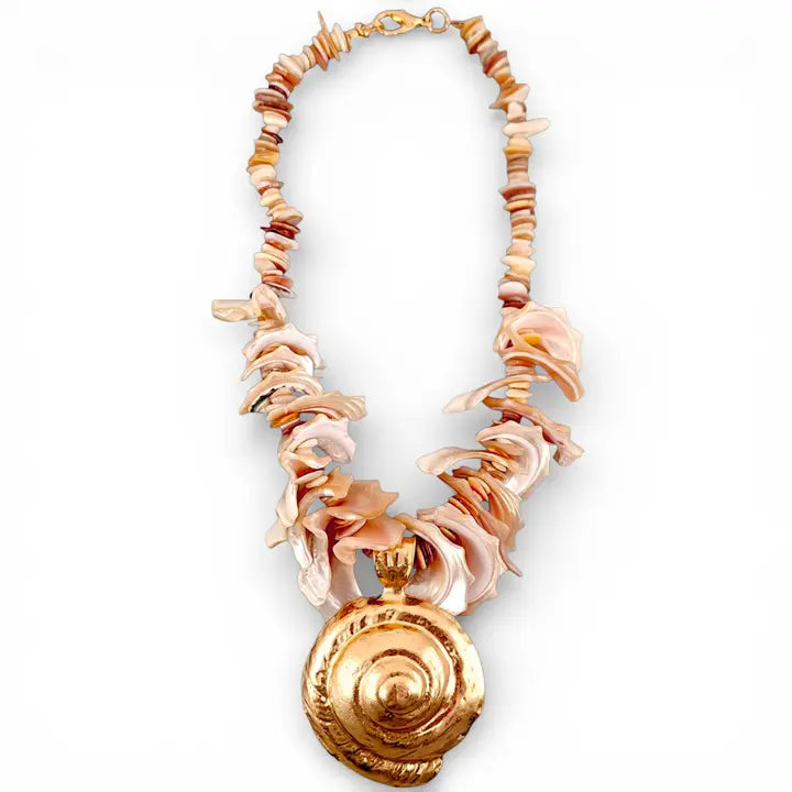 Marisol Necklace | Chunky Spiral Sea Shell - Gardenia Jewelry