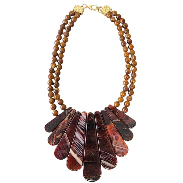The Sydney Necklace - Chunky Chocolate Bib