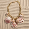 Ocean Seashell & Charm Necklace on Chunky Gold Chain