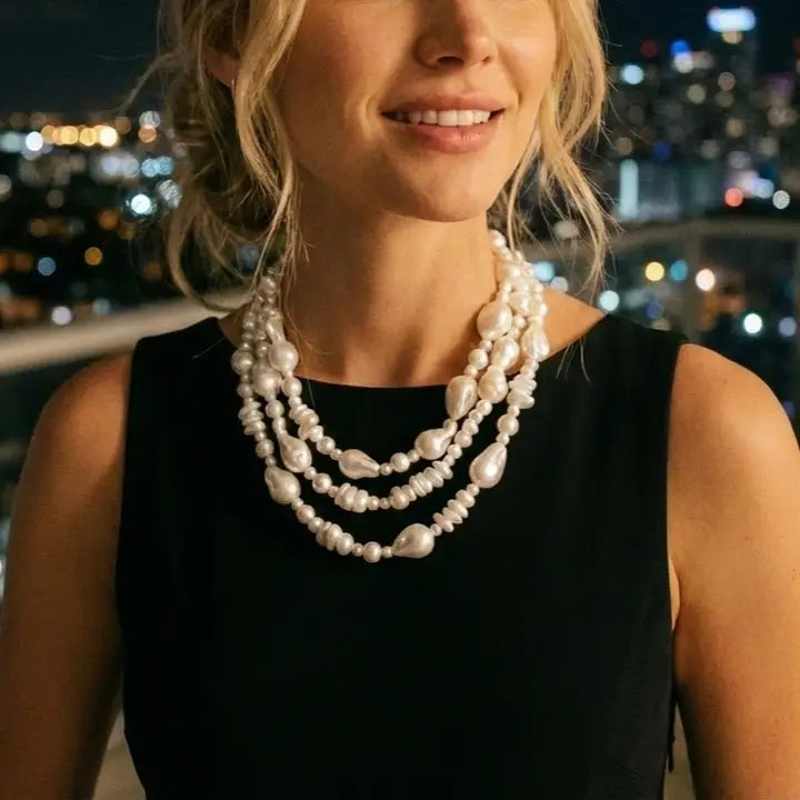 Demi Necklace | Chunky Coastal Pearl - Gardenia Jewelry