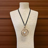 Long Beaded Pendant Cord Necklace | Statement Jewelry | Boho