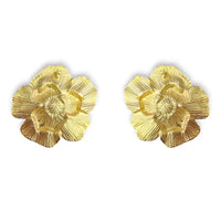 Handmade Chunky Vintage Pearl Flower Earrings | Statement Jewelry | Boho | Coastal | Stainless Steel | Fall 2025