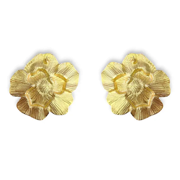 The Dahlia Earring | Black & White Flower