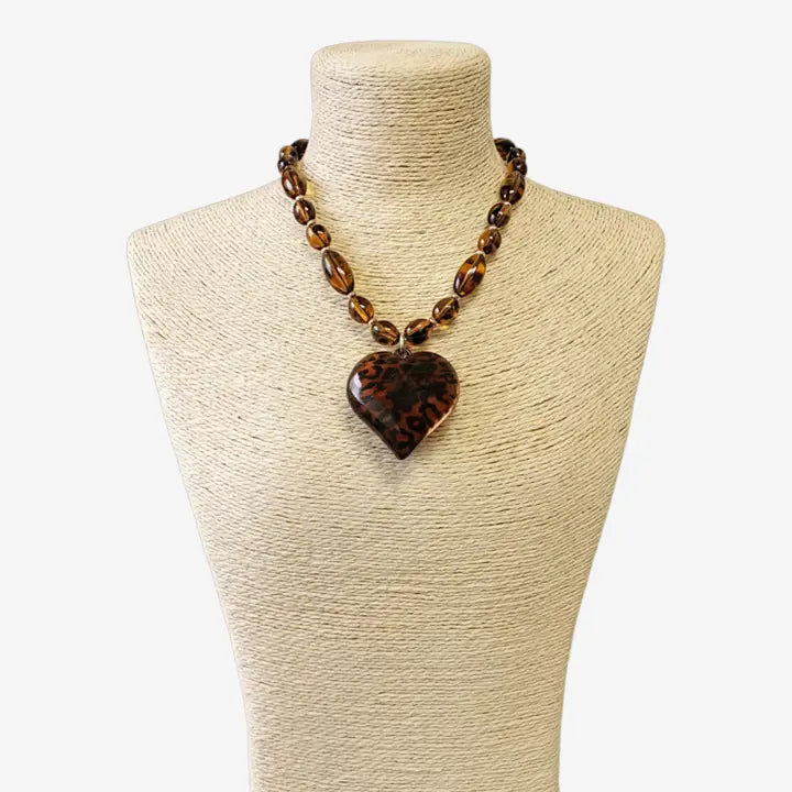 The Ajai Necklace | Tortoise Shell Heart
