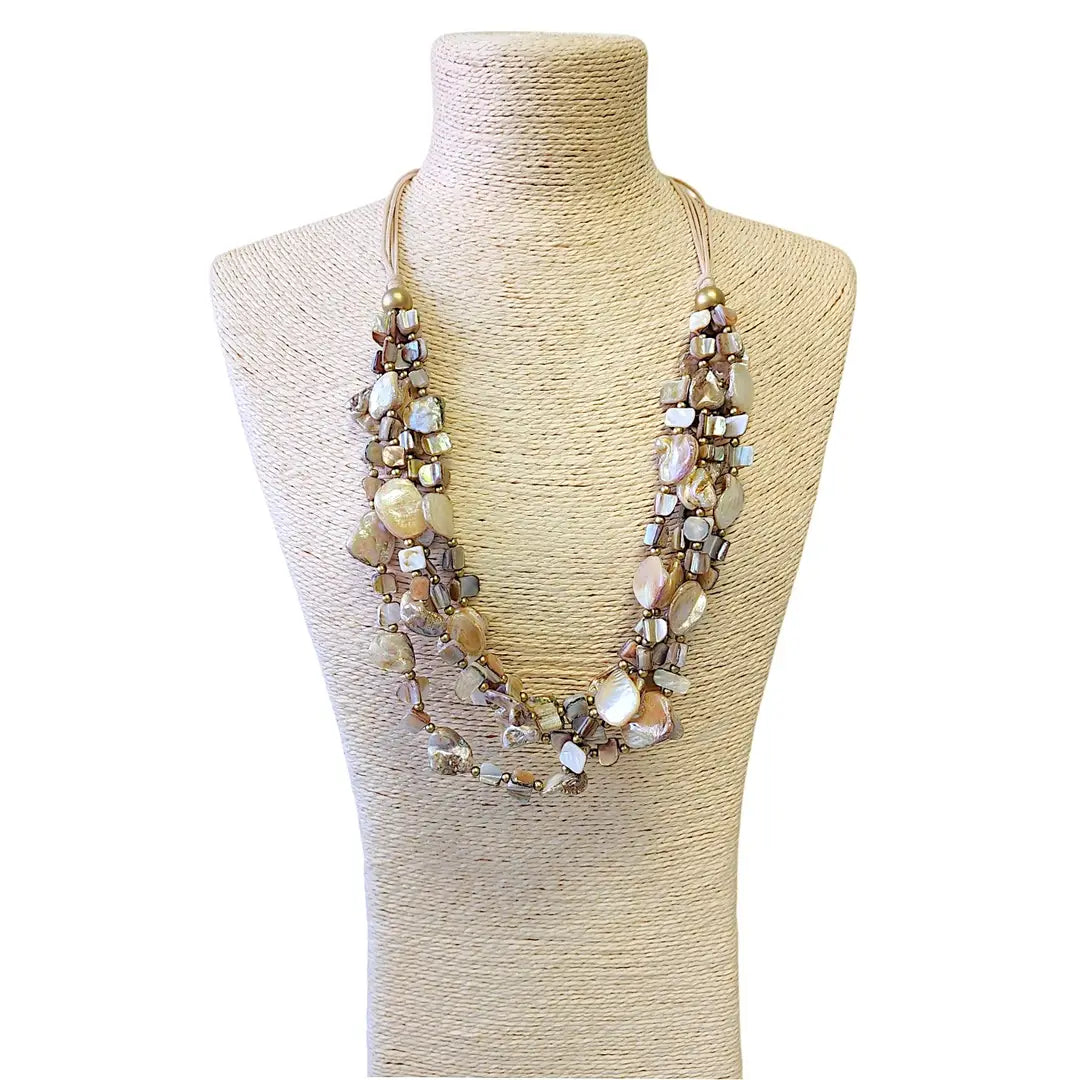 Multi Strand Layered Seashell Necklace