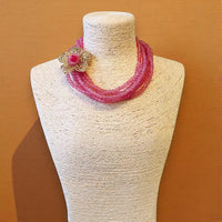 The Berry Flower Necklace | Beaded Boho Collar