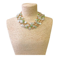 Este Necklace | Pastel Beaded Pearl Collar - Gardenia Jewelry