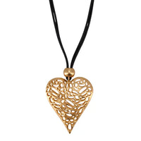 The Cora Gold Necklace | Chunky Sculpted Heart