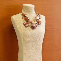 Chunky Multi Strand Terracotta Bead Statement Necklace