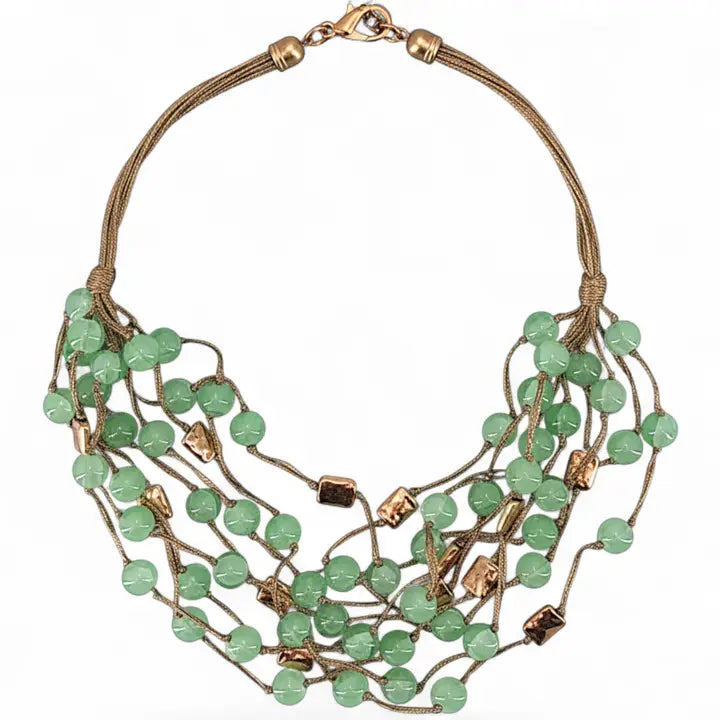 The Giada Necklace | Coastal Green Beaded