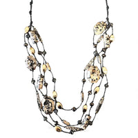 The Dalmatian Necklace | Beaded Agate Stone Necklace