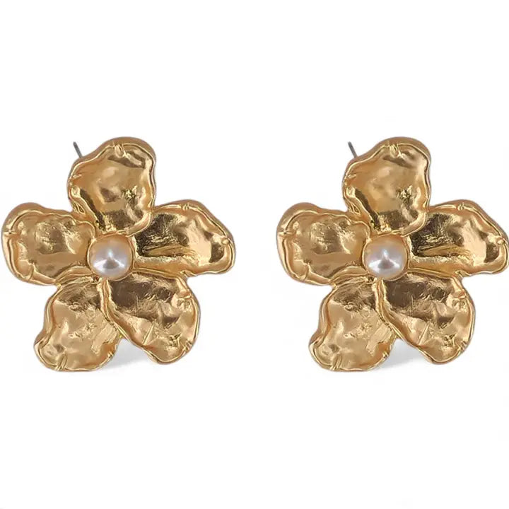 The Golden Hibiscus Flower Earring