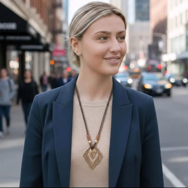 The Ada Necklace | Chunky Vintage Pendan