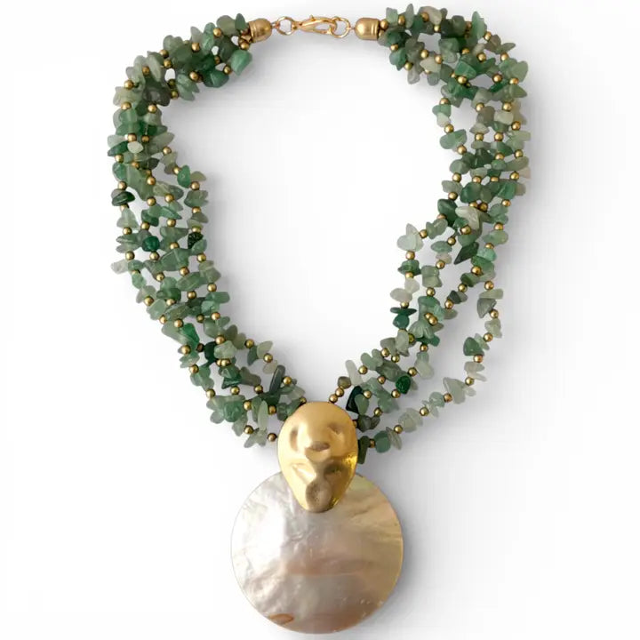 Pacifica Necklace (Sea) | Mother of Pearl Shell Necklace - Gardenia Jewelry