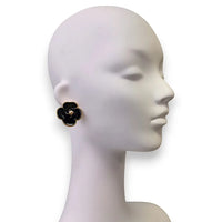 Handmade Chunky Vintage Pearl Flower Earrings | Statement Jewelry | Boho | Coastal | Stainless Steel | Fall 2025