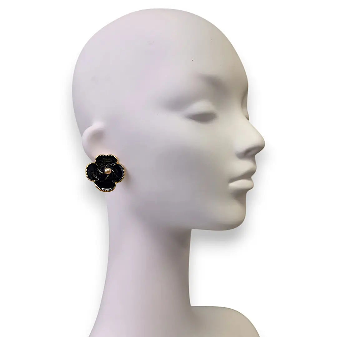 Handmade Chunky Vintage Pearl Flower Earrings | Statement Jewelry | Boho | Coastal | Stainless Steel | Fall 2025