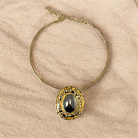 Gold and Silver Nested Oval Collar