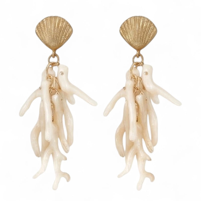 White Wynn Earrings - Gardenia Jewelry