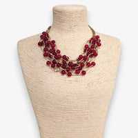 The Scarlett Necklace | Ruby Red Beaded