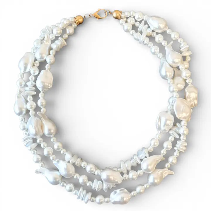 Demi Necklace | Chunky Coastal Pearl - Gardenia Jewelry