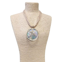 Short Coastal Abalone Seashell Starfish Pendant Necklace | Statement Jewelry
