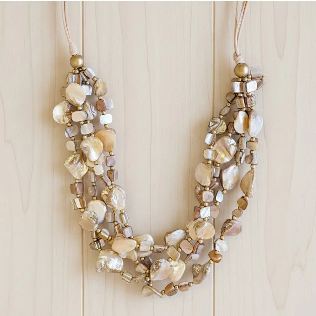 Multi Strand Layered Seashell Necklace
