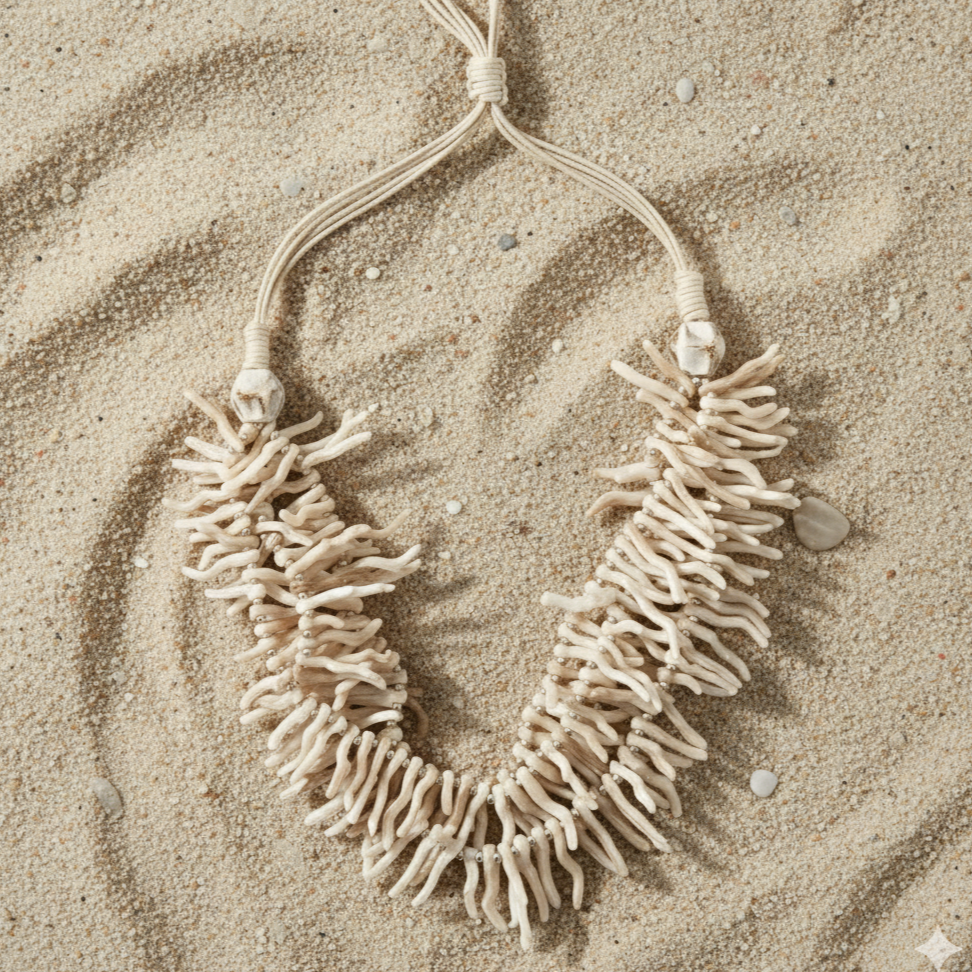 Coral Necklace | Beach Necklace | Neutral | Seashell | Boho
