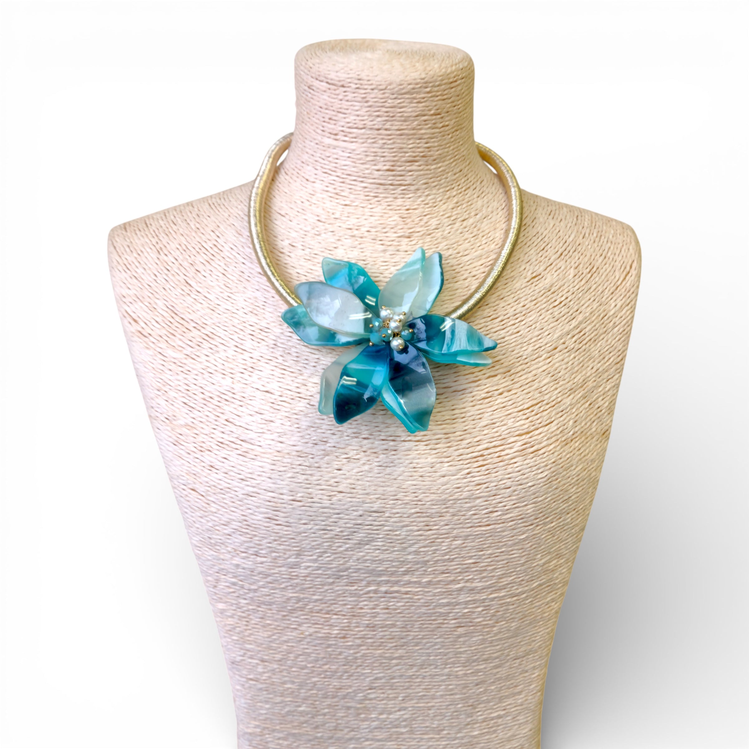 Blue Lotus Necklace - Gardenia Jewelry