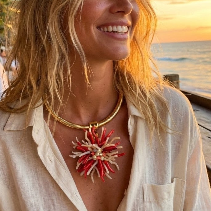 Red Multi Wynn Necklace - Gardenia Jewelry