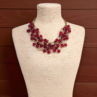 Red Necklace | Ruby Necklace | Coastal | Oxblood Necklace | Spring Necklace