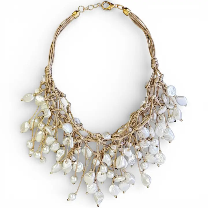 The Grace Necklace | Coastal Knotted Pearl