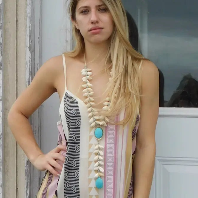 The Onda Necklace | Turquoise & Seashell