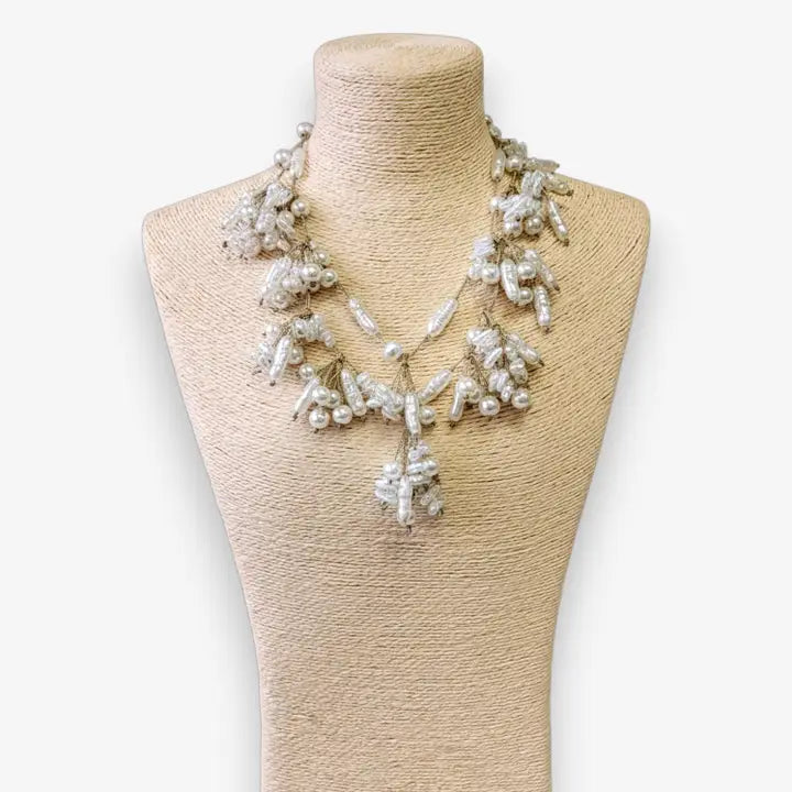 The Aishani Necklace | Layered Coastal Pearl