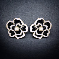 Handmade Chunky Vintage Pearl Flower Earrings | Statement Jewelry | Boho | Coastal | Stainless Steel | Fall 2025