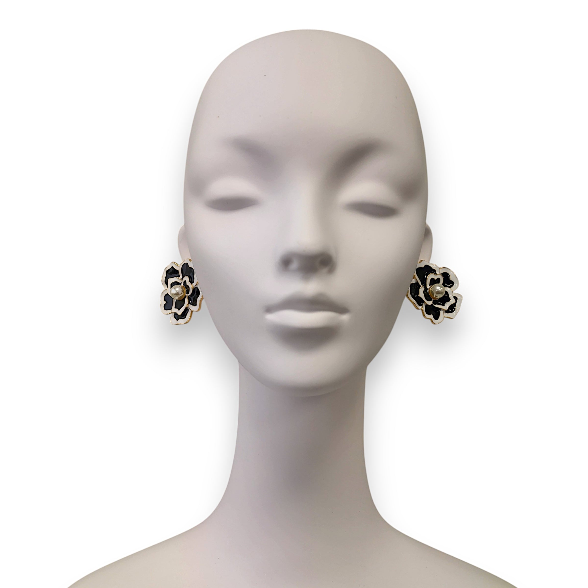 Handmade Chunky Vintage Pearl Flower Earrings | Statement Jewelry | Boho | Coastal | Stainless Steel | Fall 2025